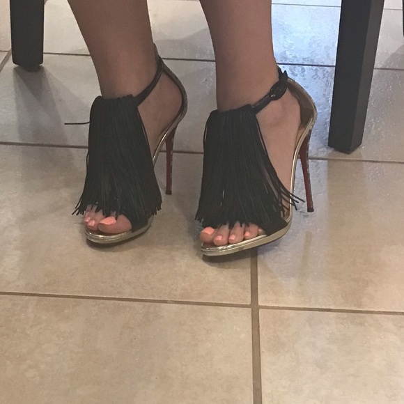 CHRISTIAN LOUBOUTIN Cassanovella Fringe Sandals